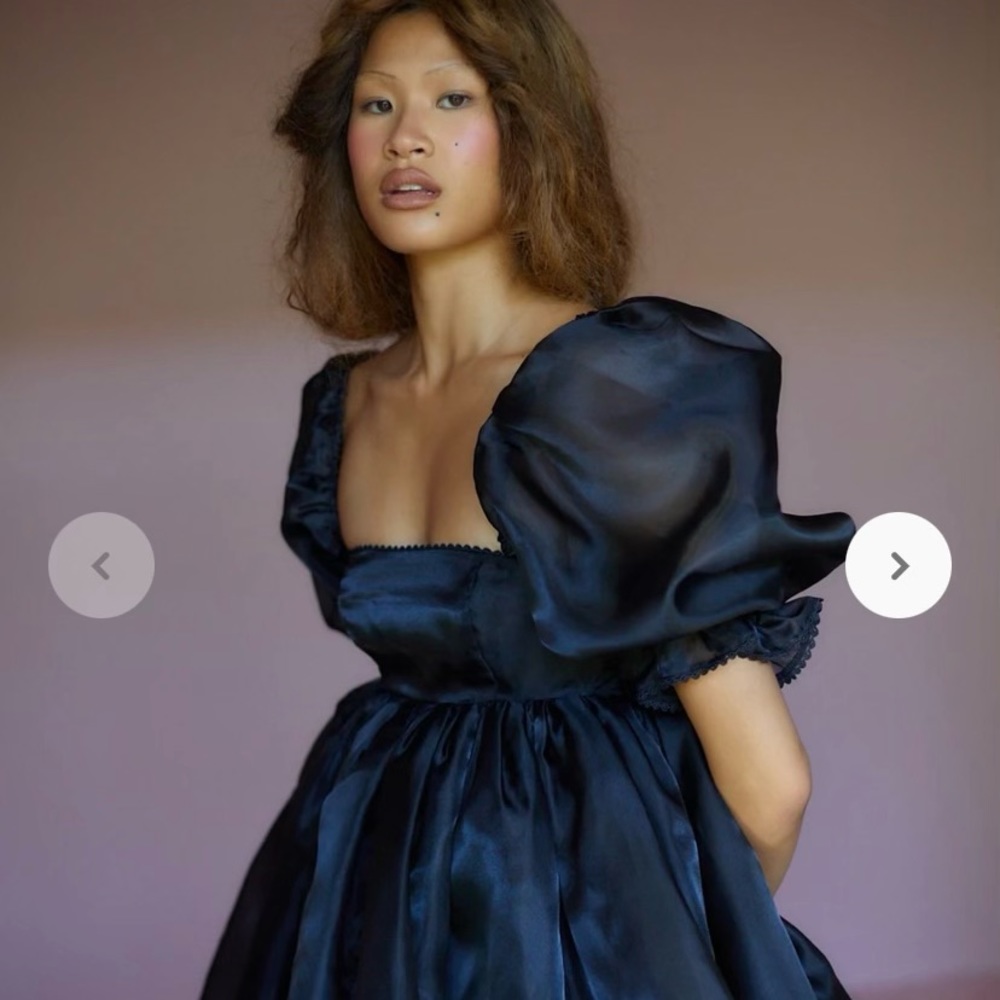 BNWT black puff dress